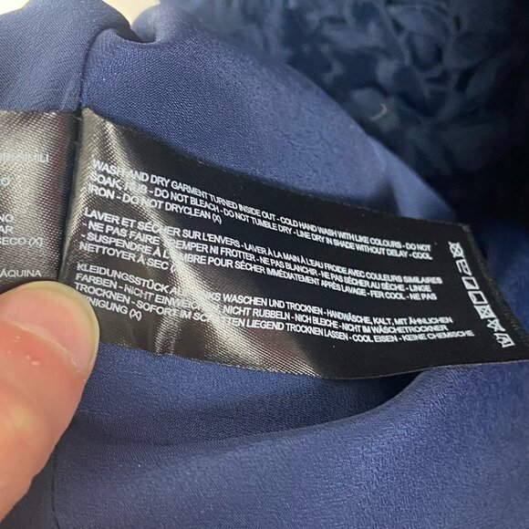 Revolve Keepsake Acoustic Lace Mini Dress Navy Blue Size Medium Floral Shopbop M - Picture 9 of 11